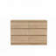 Ensemble de 2 tables de chevet naturelles avec 3 tiroirs chacune-499196336