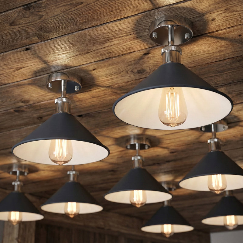Chasteen Semi Flush Mount, Grey