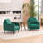 Greydy Irving Upholstered Velvet Accent Armchair With Solid Wood Leg-1617150268