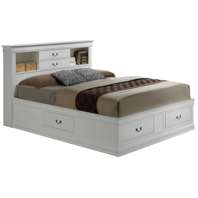 Lit double traditionnel en blanc