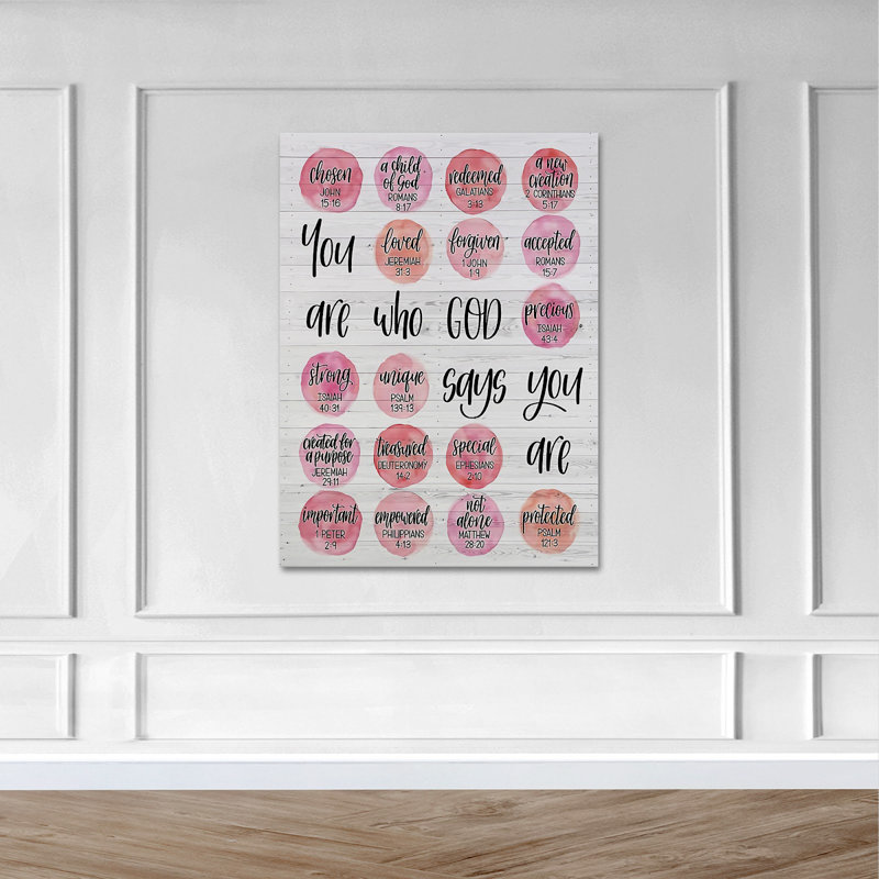 «Inspirational Quiotes And Sayings», art textuel sur toile tendue, H 14 po x l 11 po x P 2 po