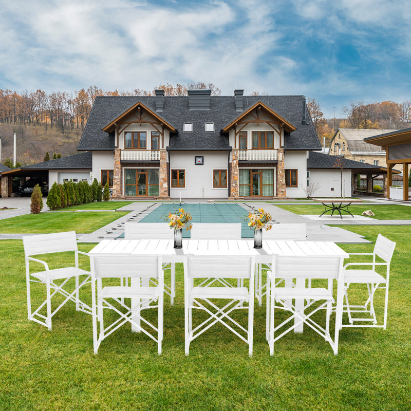 Chaise de réalisateur pliante Aoodor, Blanc