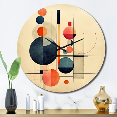 Horloge murale Syncronicities Midcentury Elegant Retro Art VI