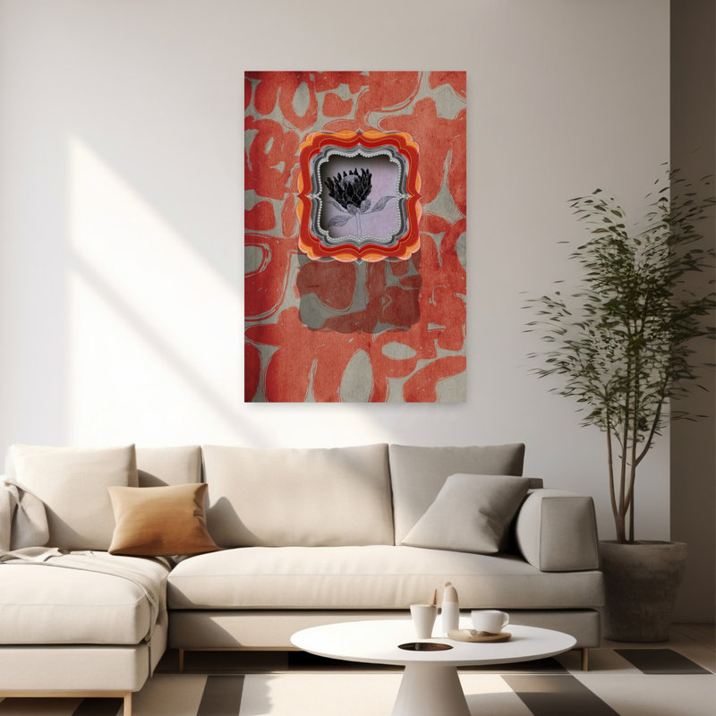 Art contemporain contemporain abstrait fantaisiste, H 60 po x l 40 po
