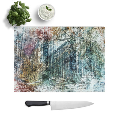 Tempered Glass Forest Chopping Board