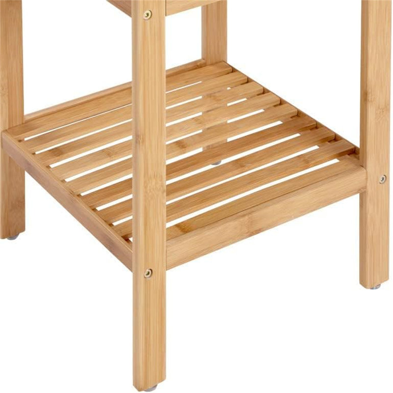 Nodie Bamboo Freestanding Bathroom Shelves, Natural