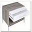 Table d'appoint en chêne gris vieilli et blanc patiné