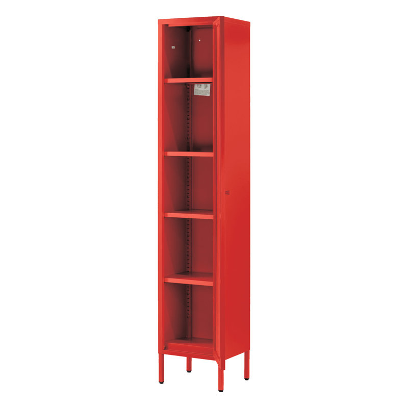 Armoire de rangement à 4 tablettes Kyoung, Rouge