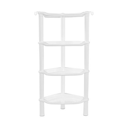 4 Tier Corner Shower Caddy, Rustproof, Plastic Shower Organizer For Bathroom, Bathtub, Shower Pan, Bath Accessories Shower Caddies, Grey