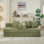 Canapé-lit pliant convertible confortable, canapé-lit sur pied, canapé sur pied en chenille avec accoudoirs, canapé-lit sur pied-407632746