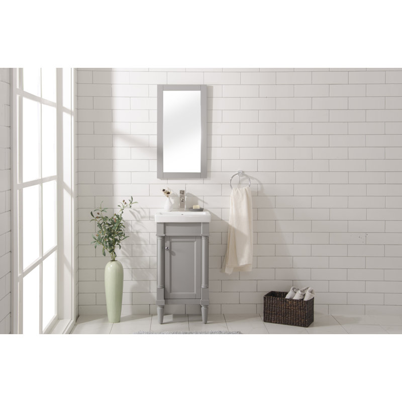 Ensemble de meuble-lavabo simple 17 po Esperanza, Gris