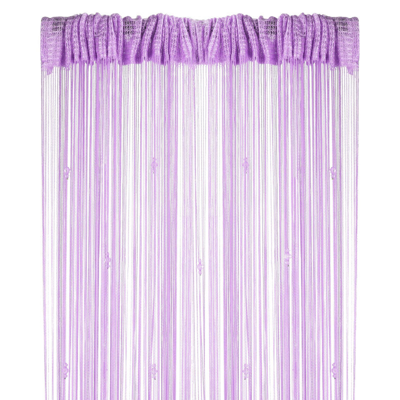 Panneau de rideau simple semi-diaphane avec passe-tringle Pikus, Mauve