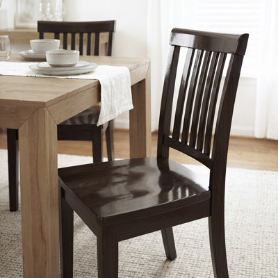 Tanvier Slatted Back Dining Chair Solid Wood Side Chair