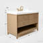 Meuble-lavabo simple autoportant de 48 po avec comptoir en quartz blanc et sous-comptoir Momo-103966006-116723352