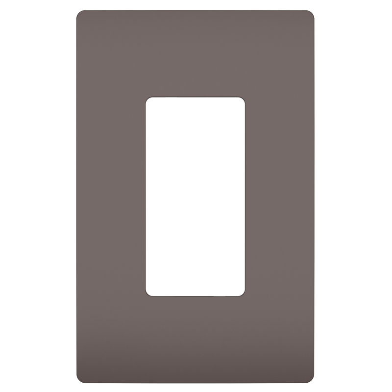 Plaque murale sans vis à bascule Radiant, Brun, H 4,94 po x l 3,15 po x P 0,22 po