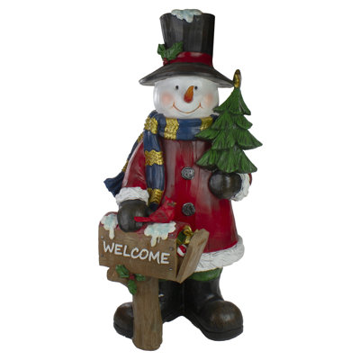 Décoration de Noël 31 "bonhomme de neige habillé et boîte aux lettres de bienvenue 31"