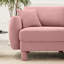 Tissu convertible en L rose à 4 places avec pieds en forme de coquillage, amovibles et cylindriques. Conception de conception moderne pour le confort de votre salon dans la chambre à coucher-2016450842