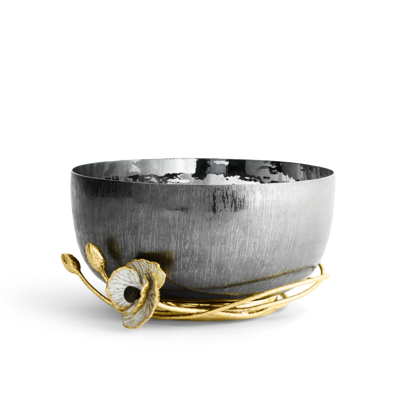 Anemone Serving Bowl, 4.25" H x 8" W x 8" D