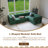116.10'' Green Polyester L-Shaped Modular Sofa Bed-538628454