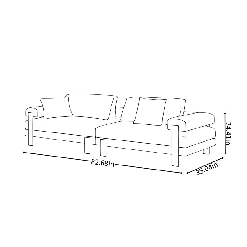 Canapé luxueux avec éléments métalliques, Crème