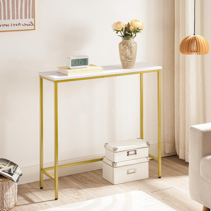 Petite console 29,5 "Picard, Blanc, Or