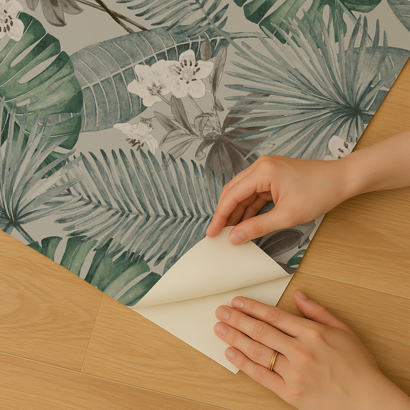 Papier peint adhésif Island Eden, Grey Ground
