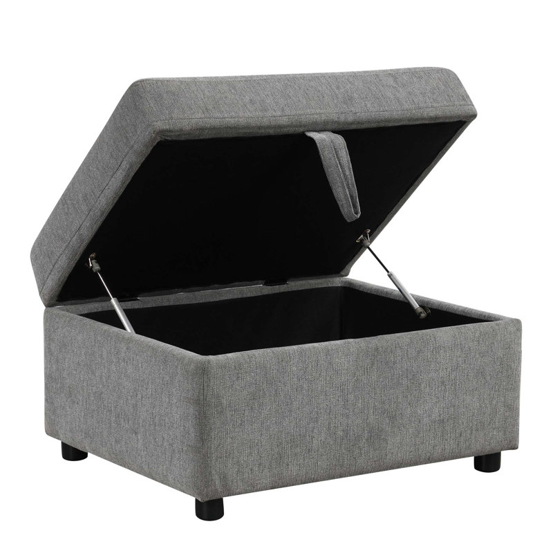 Canapé-lit modulaire convertible en L 84,7 po, Gris