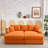 Modern Sofa Sectional Couch , 2 Pieces Corduroy Couch Cushion Covers , Soft Stretch Sofa Slipcovers With 2Pcs Pillows-1338268954