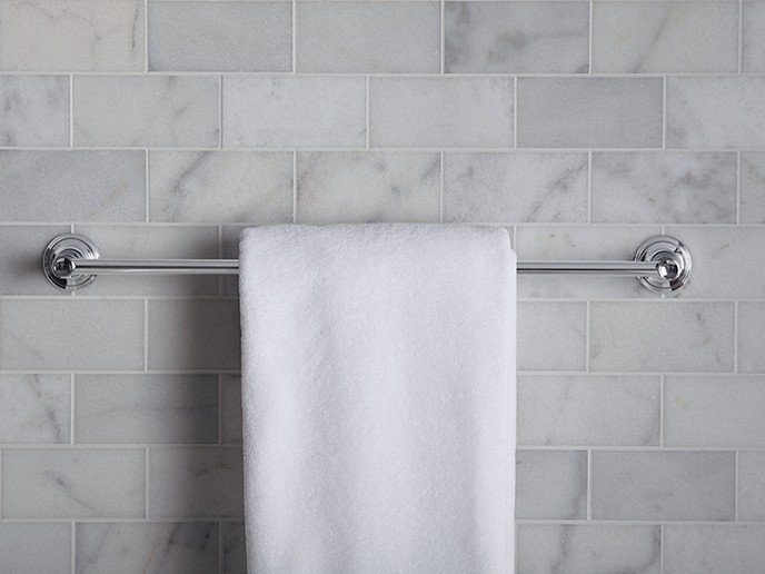 Bellis® Towel Bar, 24", Polished Chrome, 18"