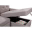 Canapé-lit modulaire 84 po avec méridienne réversible et rangement gris