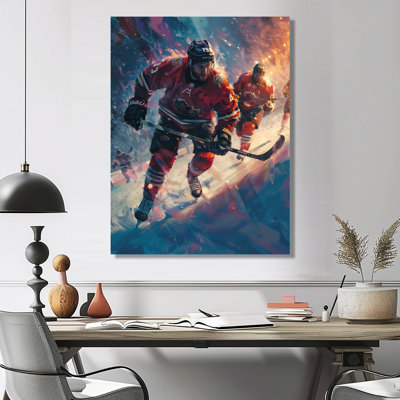 Hockey Players During Playoffs III  Sport Hockey Wall Art Living Room
