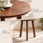 Petite table d'appoint ronde, table de chevet en bois d'hévéa massif pour petits espaces
