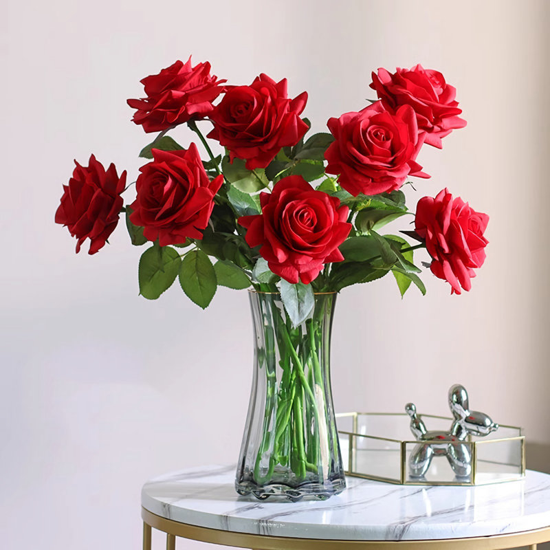 Décoration de fleur simulée, Rouge