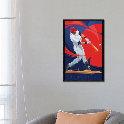 Baseball 1 Piece Wall Art on Canvas