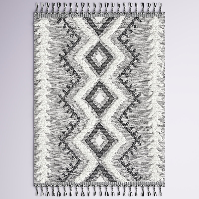 Tapis ivoire / noir Thames 462, Rectangle 9 pi x 12 pi