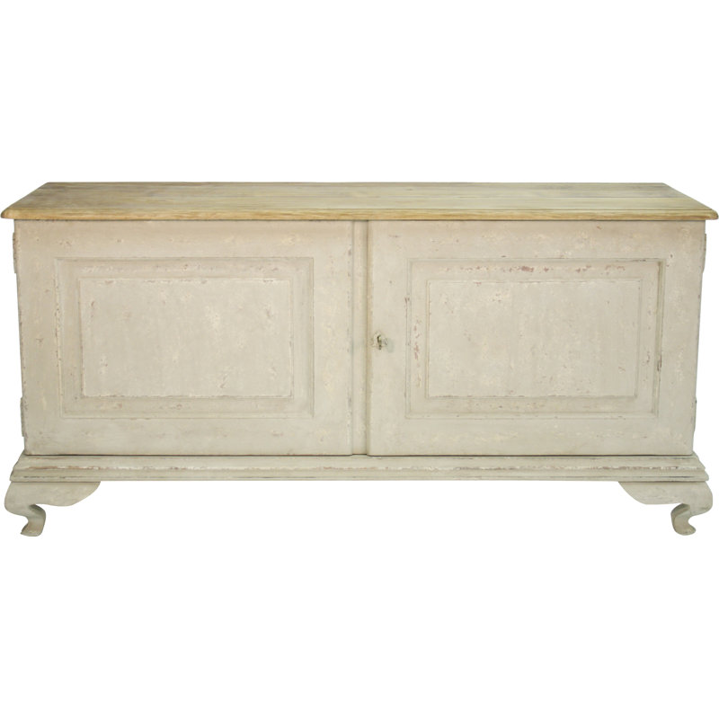 Hudson 63'' Distressed Taupe Solid Wood Sideboard