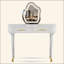 40" Modern Vanity Table Set With Mirror Touch Screen Lighted Mirror, Dressing Table And Cushioned Stool Set With 2 Large Drawers