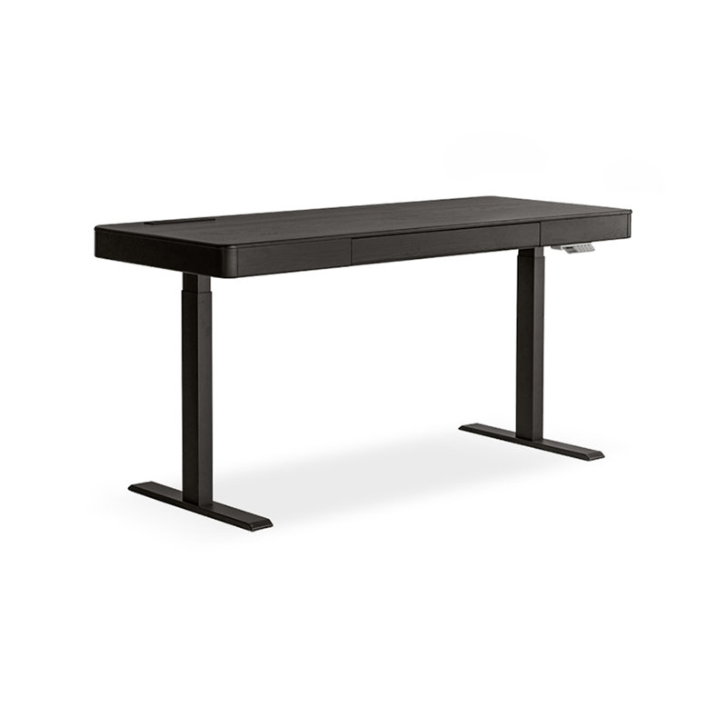 Bureau rectangulaire en bois massif noir