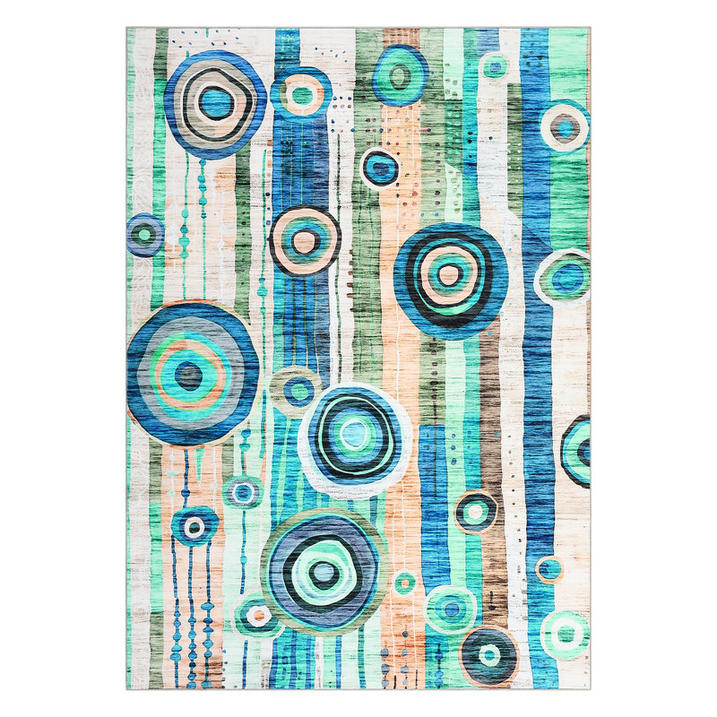 Modern Machine Washable Rugs Colorful Area Rug for Living Room Bedroom Office Non Slip Rugs for Children Bedroom Playroom Nursery