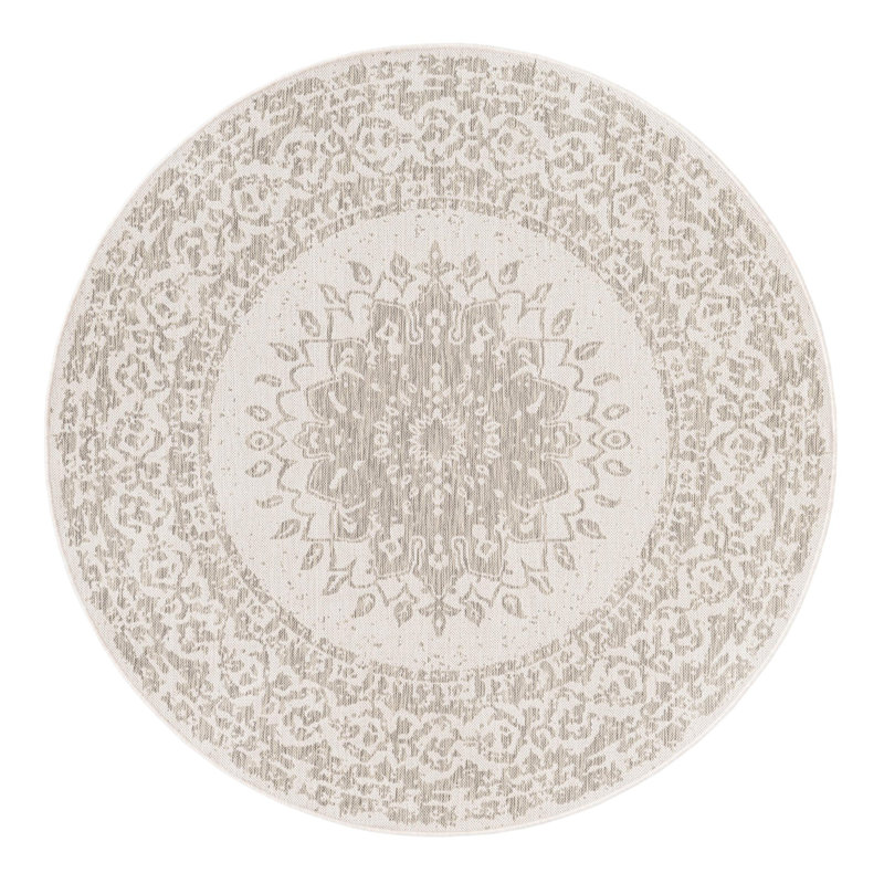 Ornate Lamotte Indoor/Outdoor Area Rug, Round 6'1"