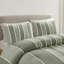 Housse de couette pour lit double / grand en coton - Rayures contrastantes avec détails rayés pour chambre à coucher