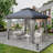 Double Roof Outdoor Canopy Tent with Mosquito Netting, Folding Gazebo for Backyard & Patio, 10x10ft/ 12x12ft-112708188-112708191