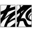 Illustration en noir et blanc de coups de peinture minimalistes, œuvre d'art moderne-102453267-102453270