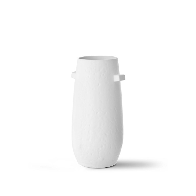 Elegant White Ceramic Vase, 6.3 x 5.9 x 12.6 Inches | 100% High-Quality Ceramic, Perfect for Home Decor | Ideal for Fresh Flowers & Decorative Arrangements, Stylish Centerpiece for Living Room & Office