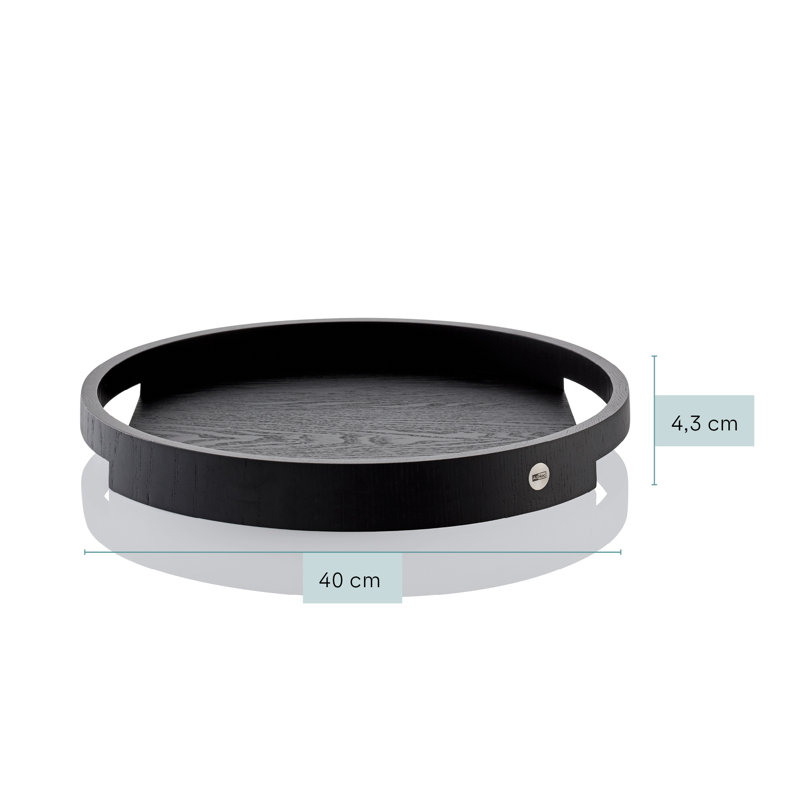 AdHoc Black Serving Tray Aura 15.75", Black