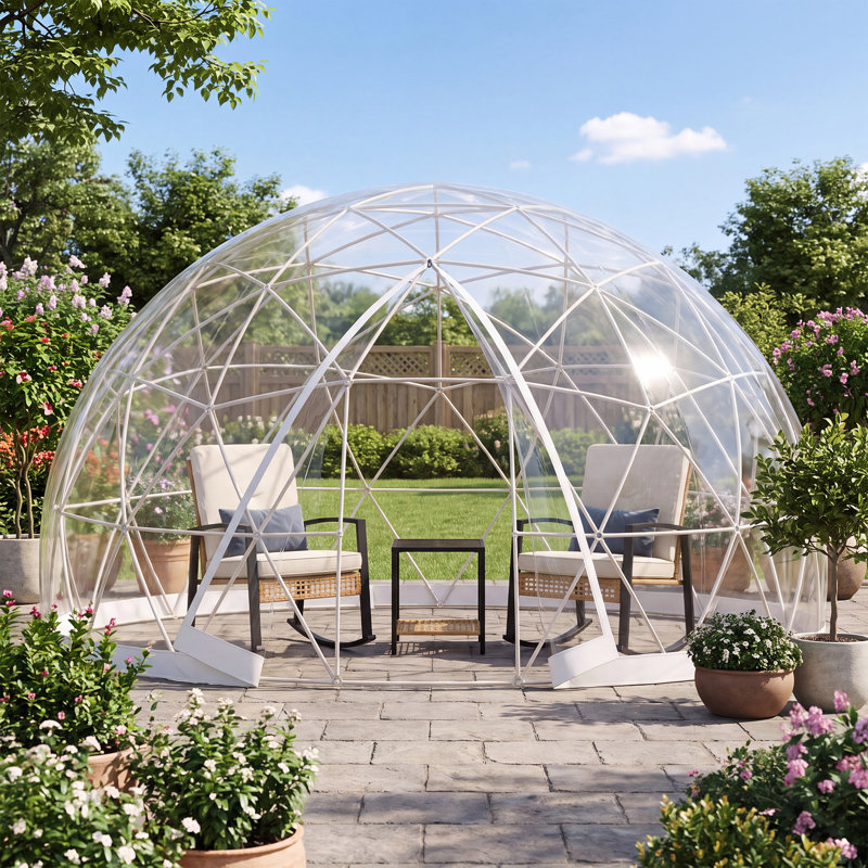 Tente dôme géodésique transparente extra large de 15 pieds, pouvant accueillir toute la maison, 15FT
