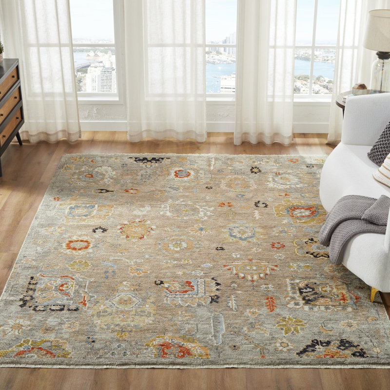 Tapis en laine noué à la main Lockport, Rectangle 10 pi x 14 pi