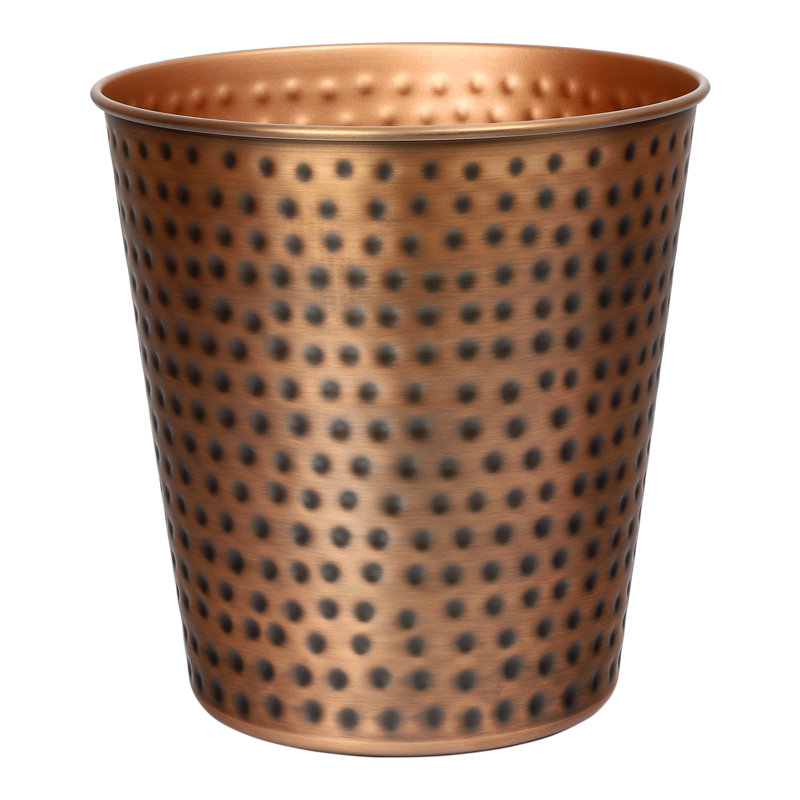 Poubelle en acier martelé 2 gallons Axel, Cuivre antique