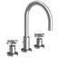 East Linear Widespread Bathroom Faucet with Drain Assembly-504553929