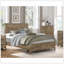Mobilier de chambre à coucher de style rustique avec motif de lignes de lit moderne patiné avec finition en pin vieilli 1pc